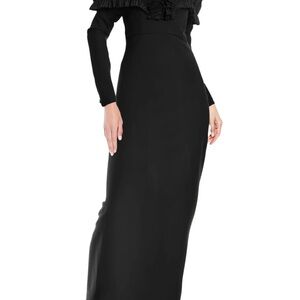 Elegant Black Off-Shoulder Gown